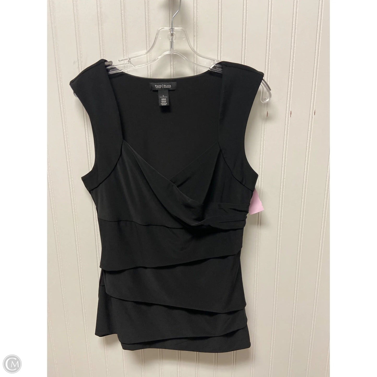 Top Sleeveless Basic By White House Black Market In Black, Size: L