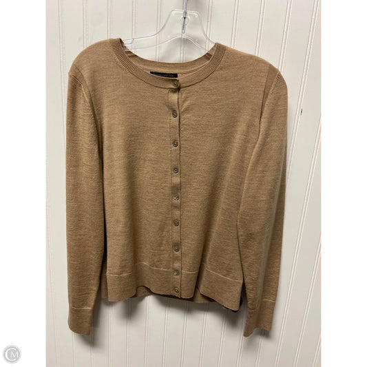 Sweater Cardigan By Banana Republic In Tan, Size: L