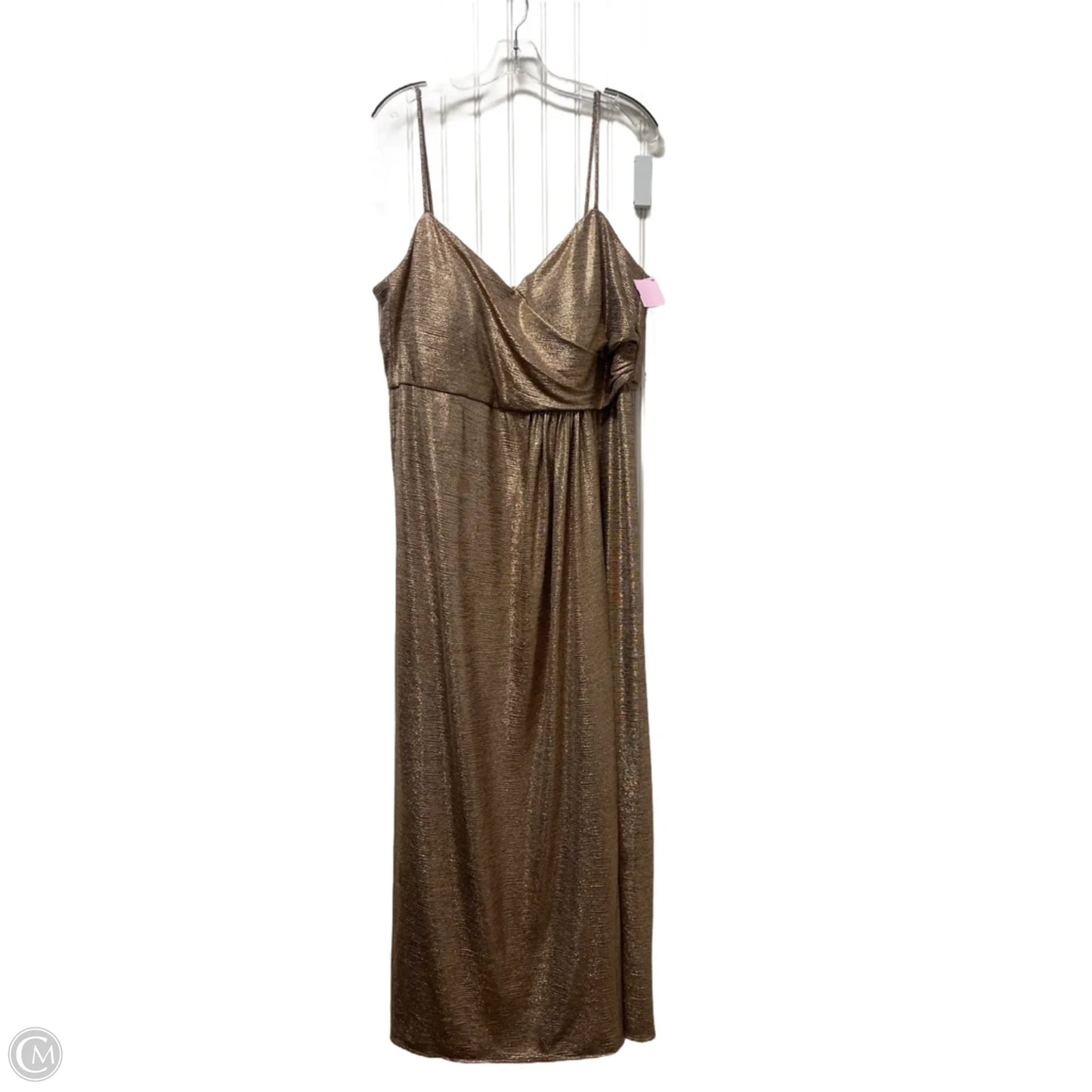 Dress Party Long By Clothes Mentor In Rose Gold, Size: 1x
