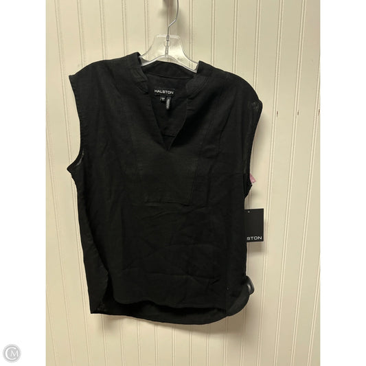 Top Sleeveless Designer By Halston In Black, Size: M
