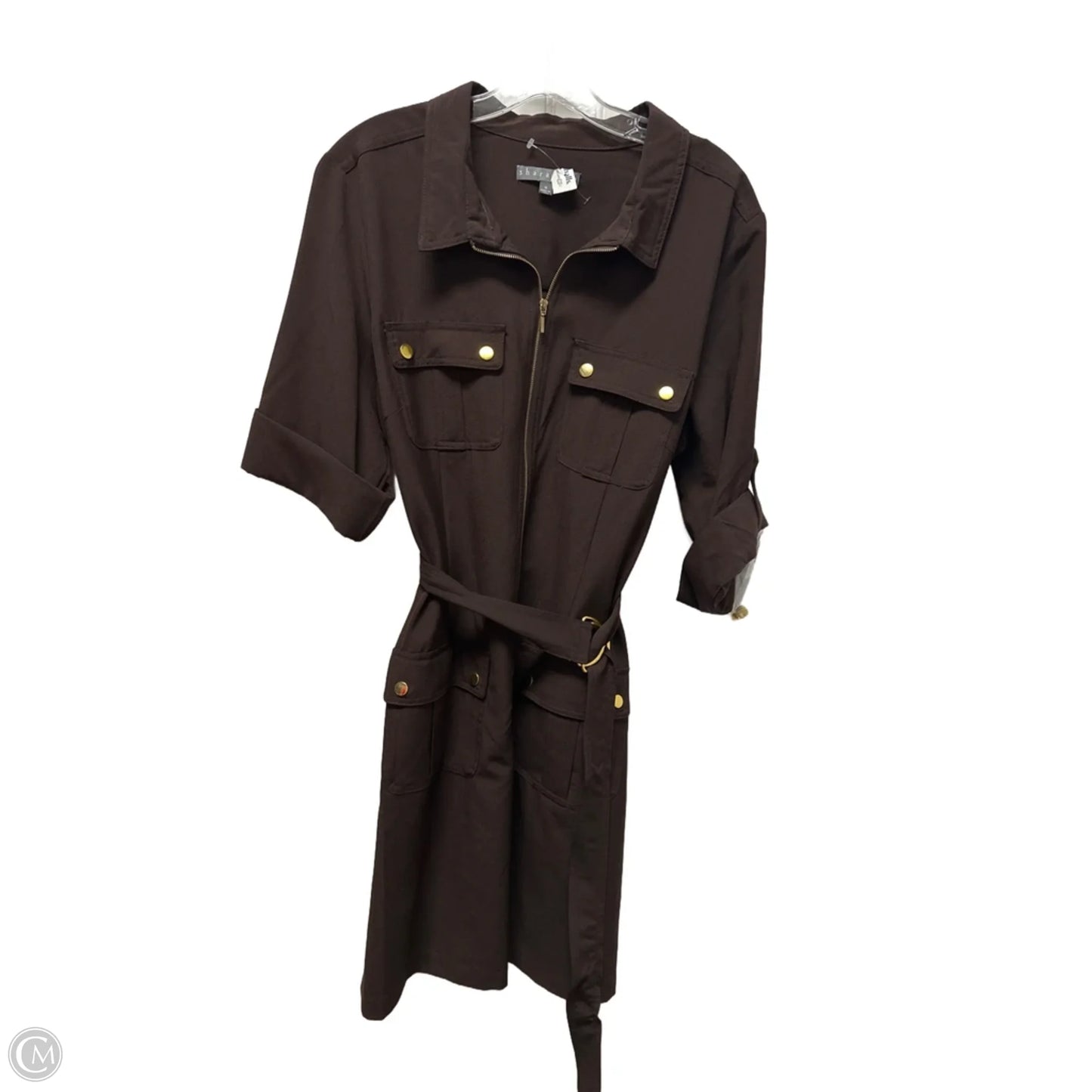 Dress Casual Short By Sharagano In Brown, Size: 1x