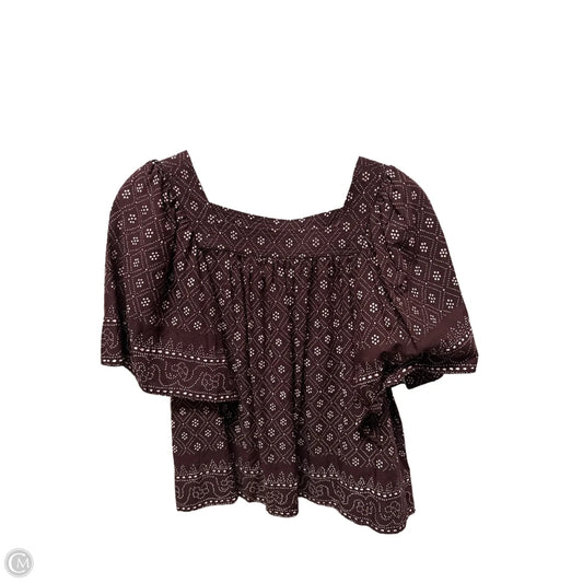 Top Short Sleeve By Madewell In Purple, Size: S