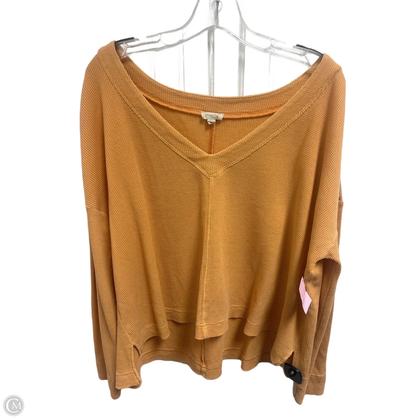 Top Long Sleeve Basic By Pilcro In Orange, Size: S