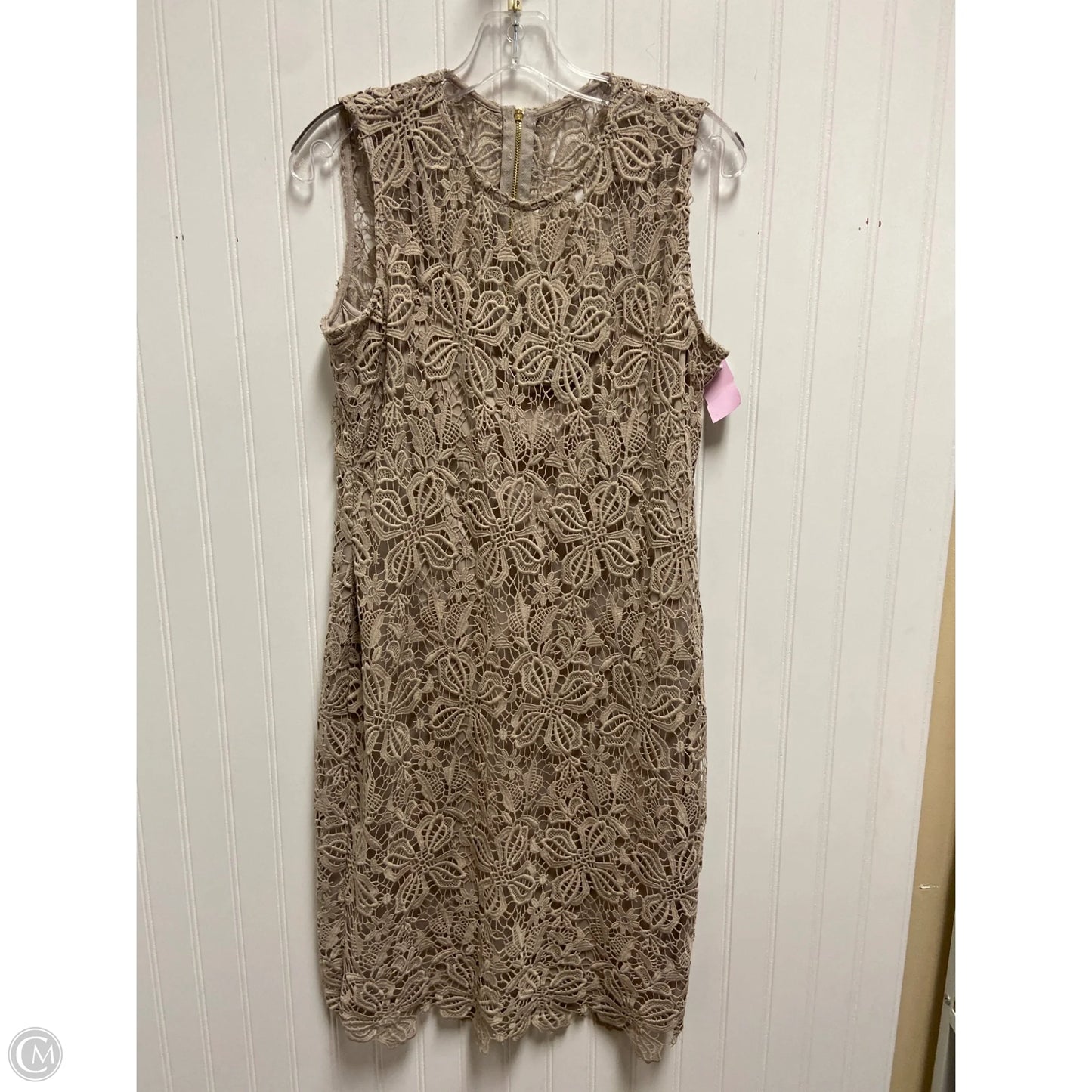 Dress Party Short By Calvin Klein In Beige, Size: L