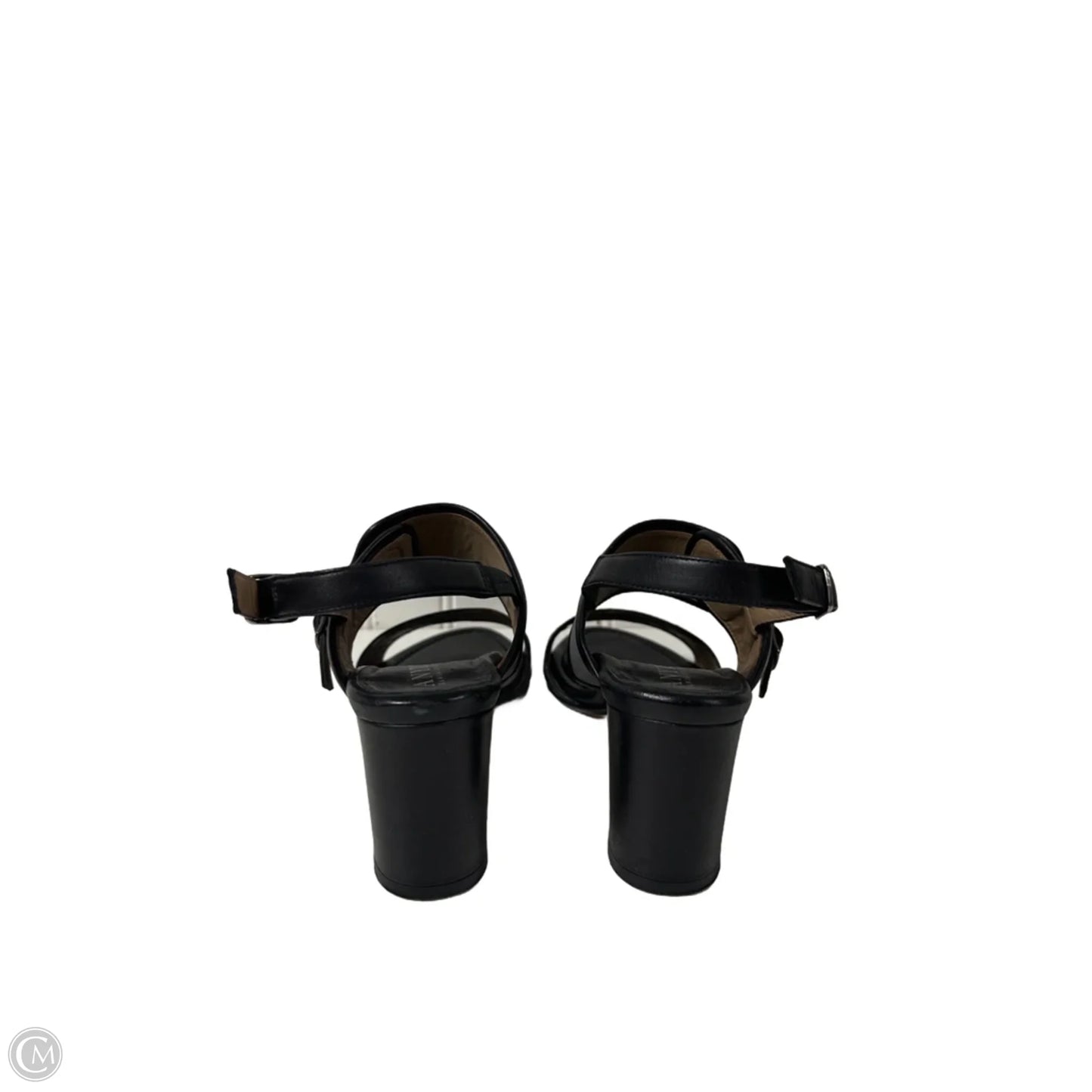 Sandals Heels Block By Clothes Mentor In Black, Size: 6