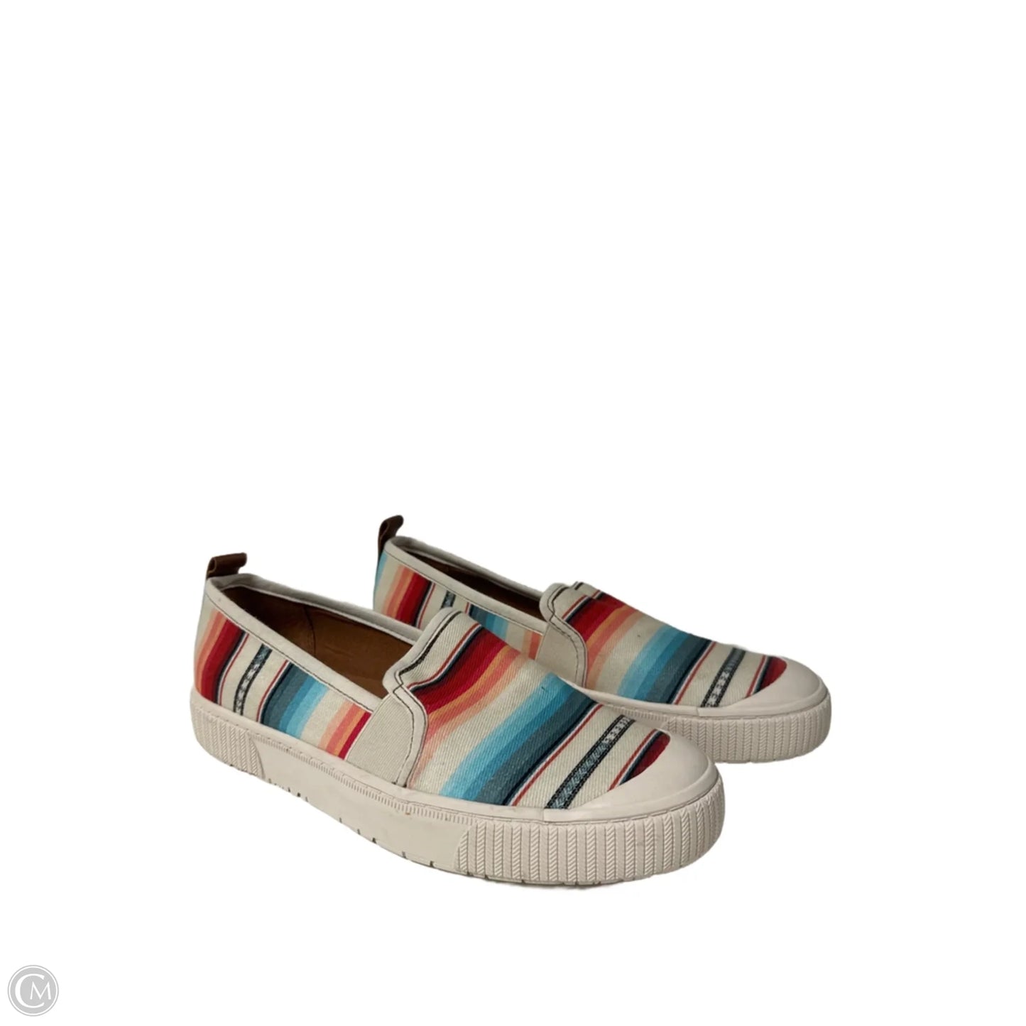 Shoes Flats By Zodiac In Striped Pattern, Size: 10