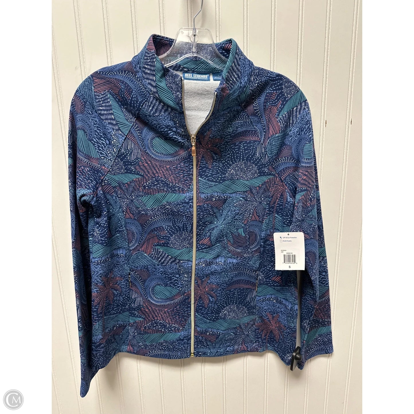 Athletic Jacket By Reel Legends In Blue, Size: S