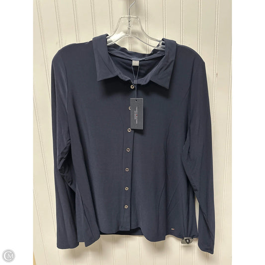 Top Long Sleeve Basic By Tommy Hilfiger In Navy, Size: Xl
