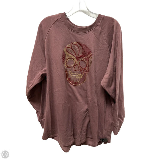 Sweatshirt Crewneck By Torrid In Mauve, Size: 3x