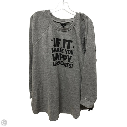 Sweatshirt Crewneck By Torrid In Grey, Size: 3x