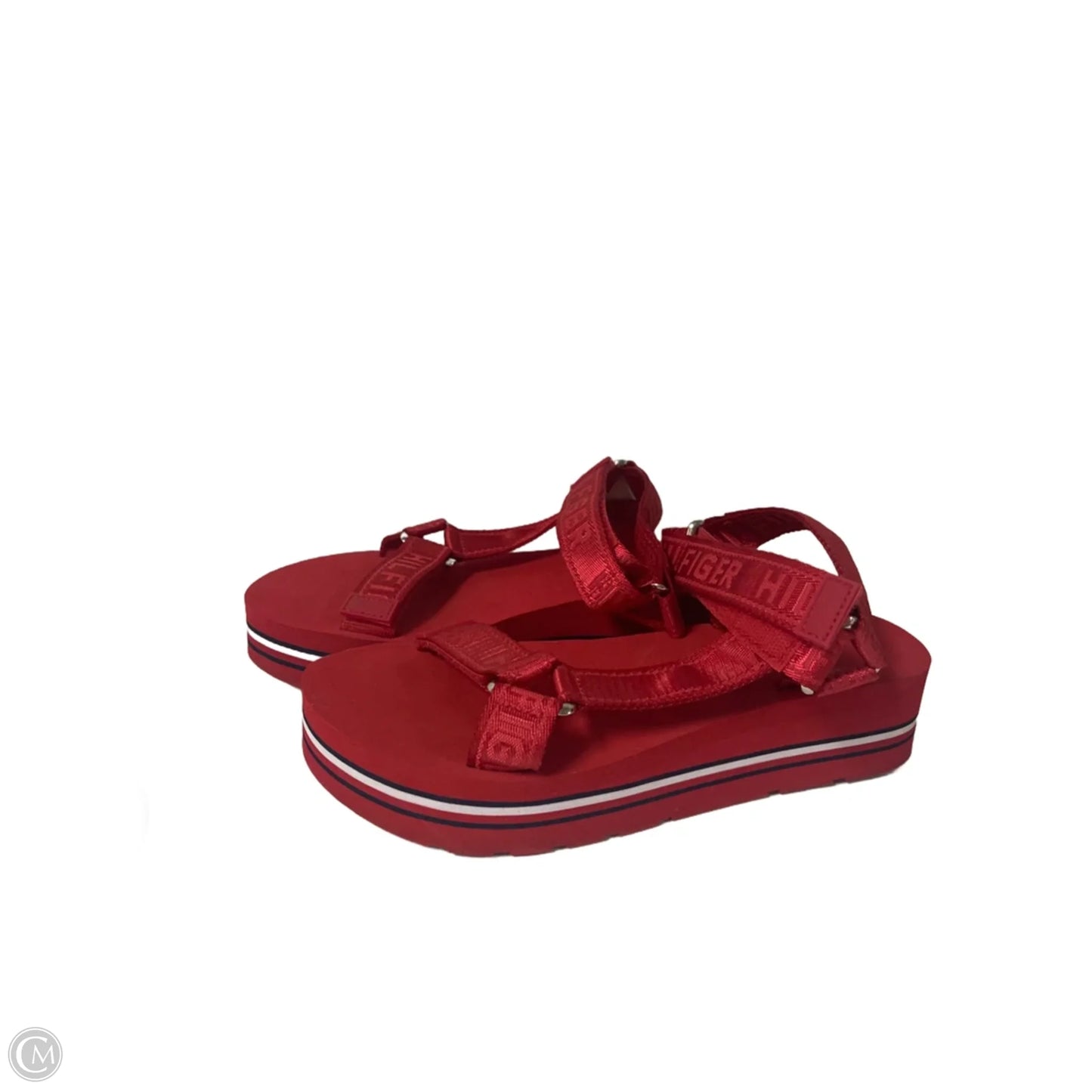 Sandals Flats By Tommy Hilfiger In Red, Size: 10