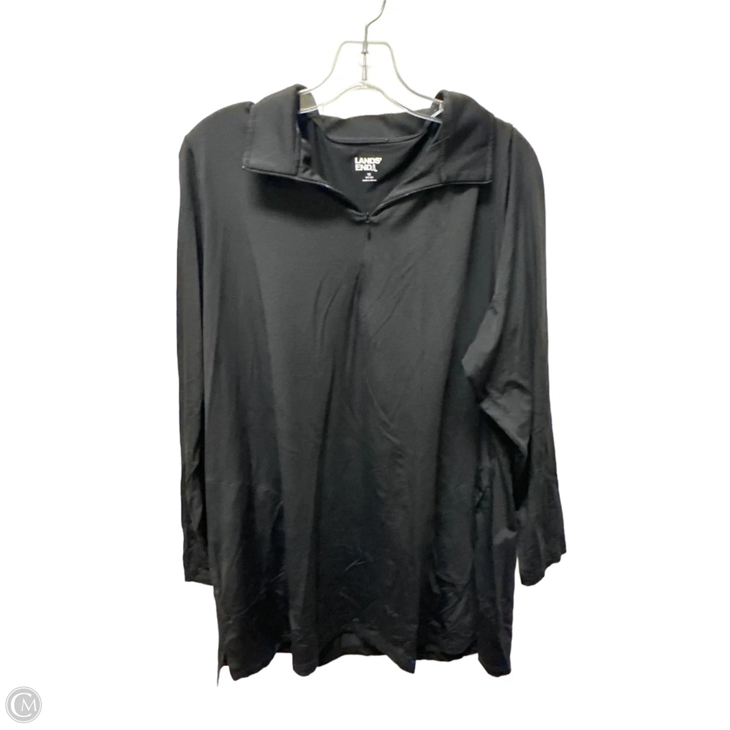 Athletic Sweatshirt Collar By Lands End In Black, Size: 1x