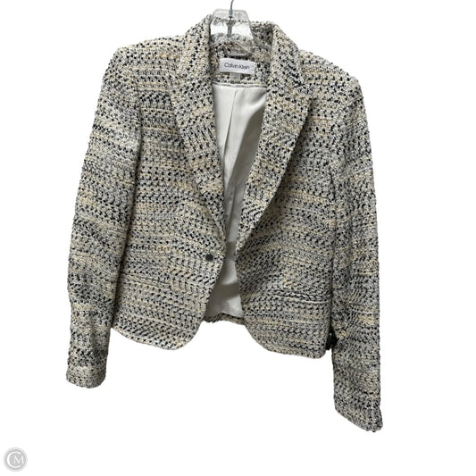 Blazer By Calvin Klein In Black & Cream, Size: S