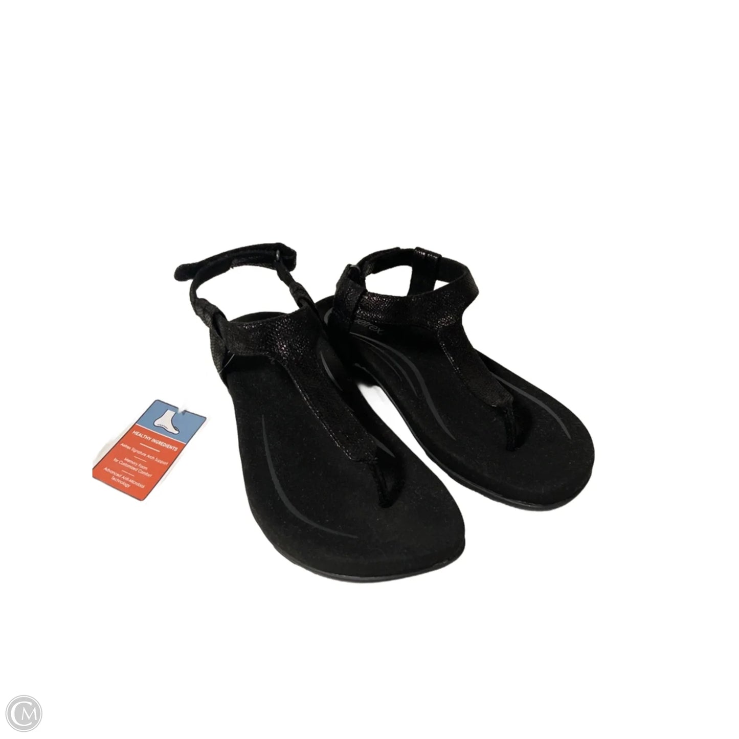 Sandals Flats By Aetrex In Black, Size: 7