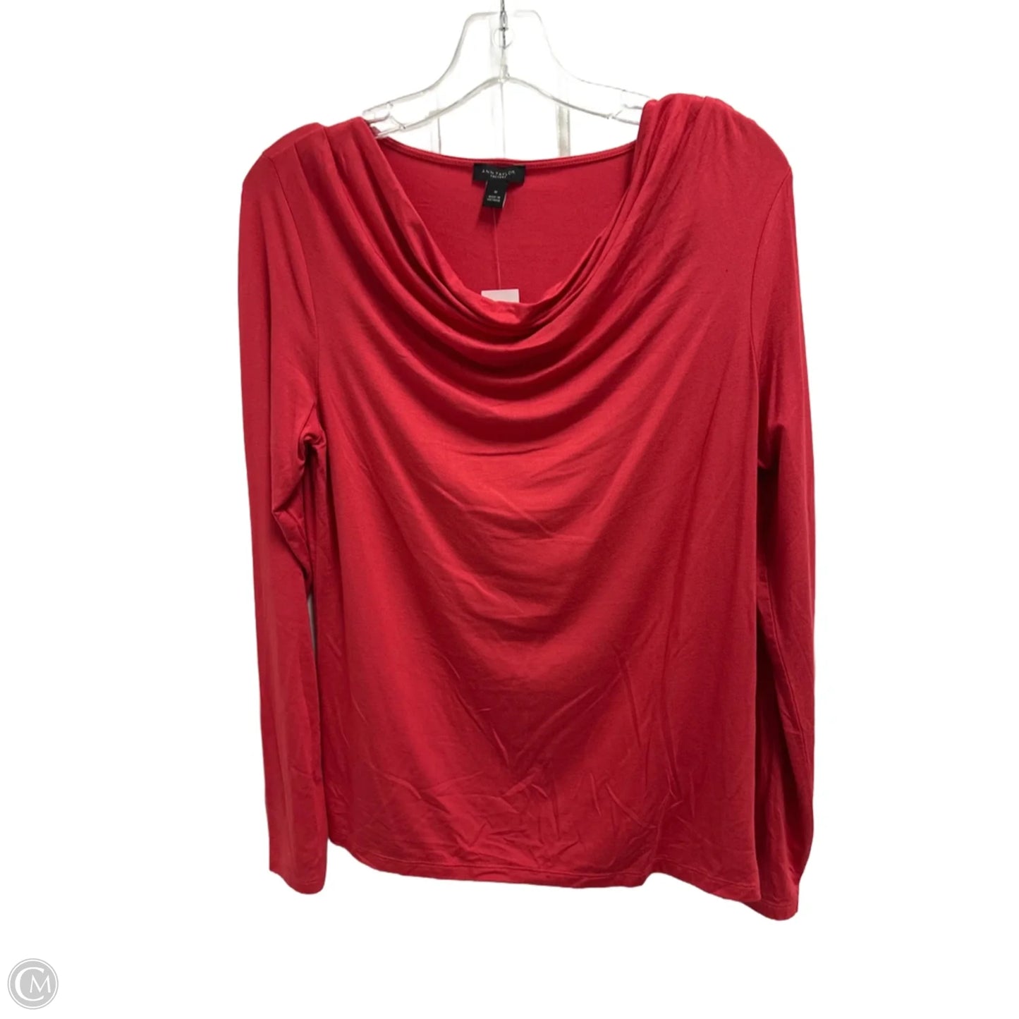 Top Long Sleeve By Ann Taylor In Coral, Size: M