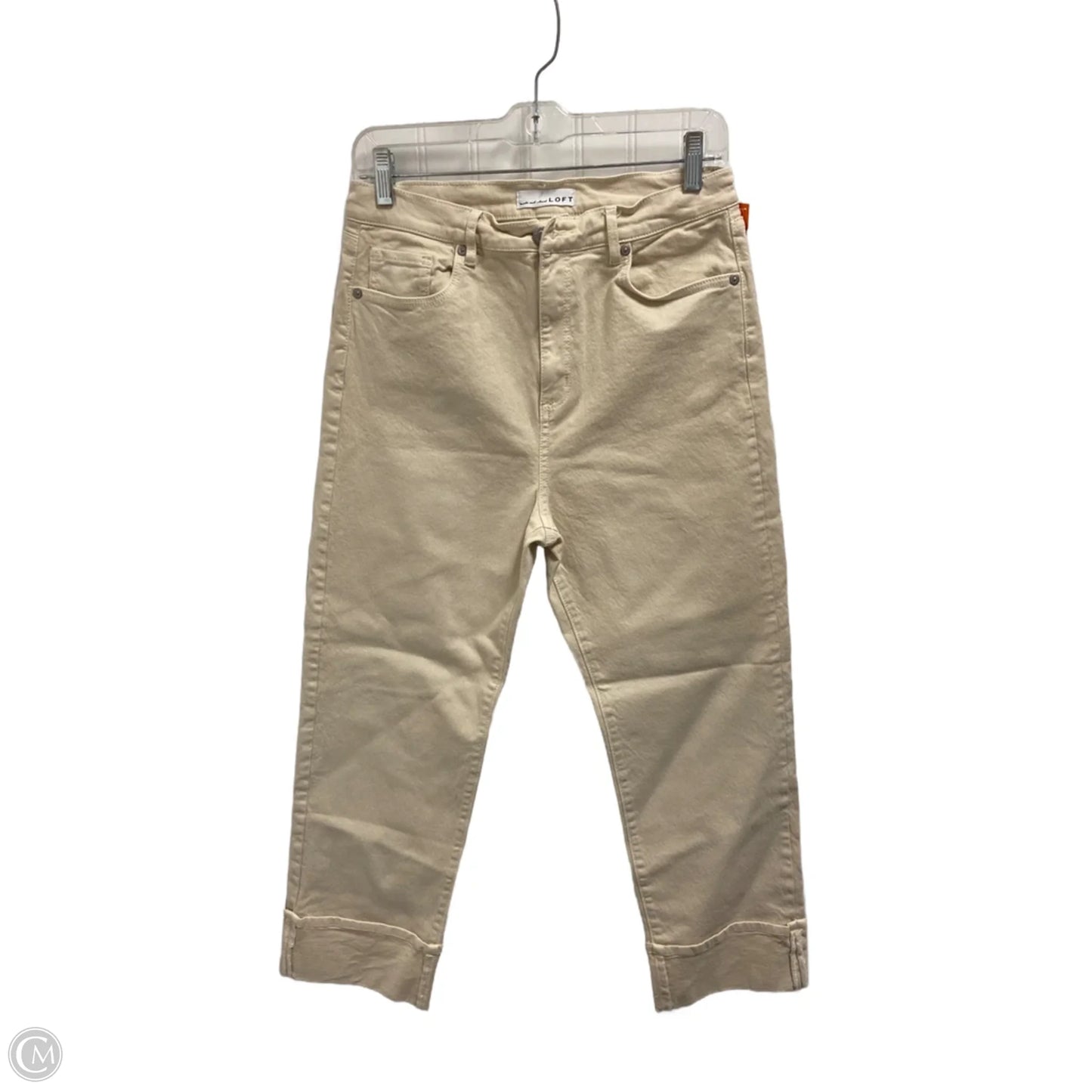 Jeans Straight By Loft In Beige, Size: 8