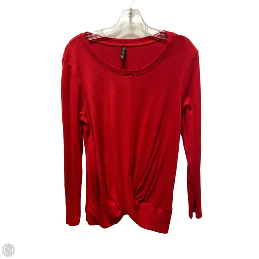 Top Long Sleeve By Clothes Mentor In Red, Size: M