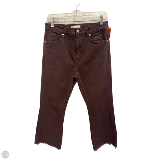 Jeans Cropped By Loft In Purple, Size: 8