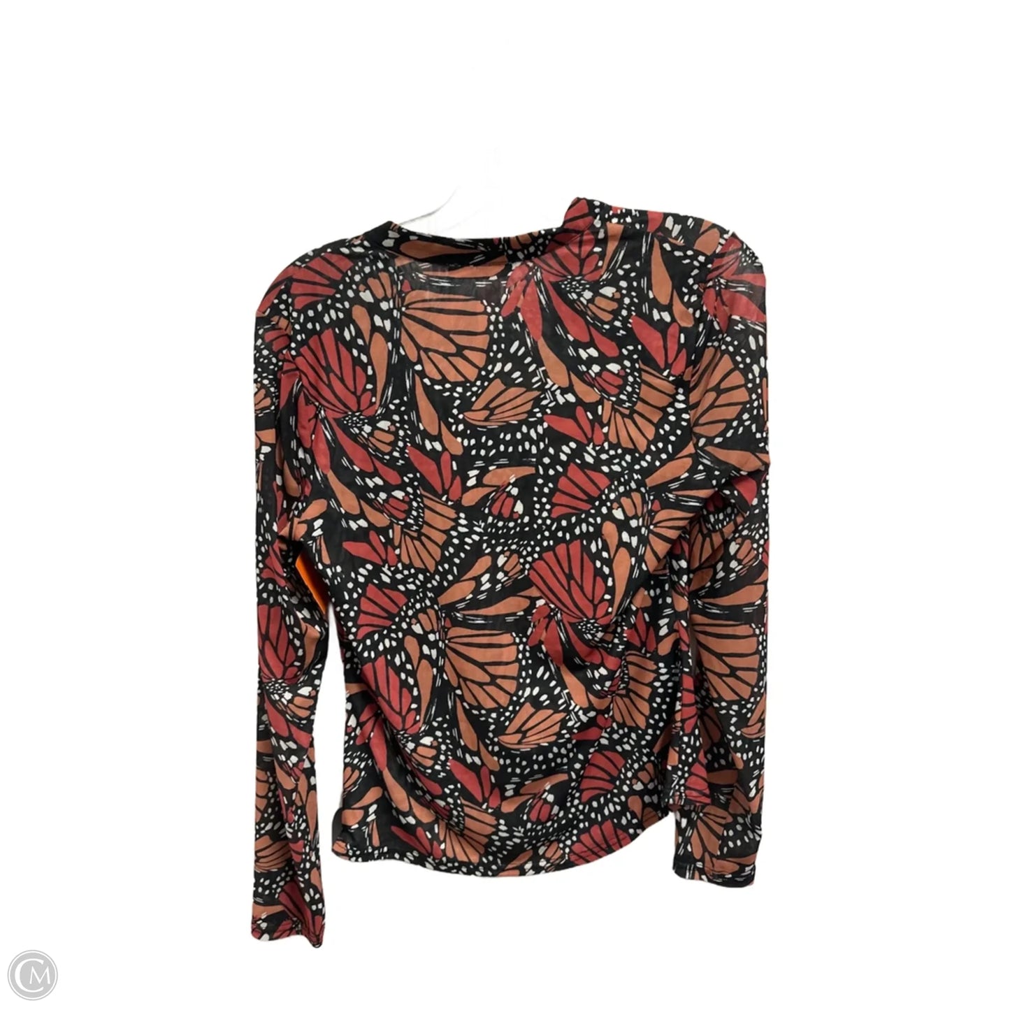 Top Long Sleeve By Dr2 In Black & Orange, Size: S