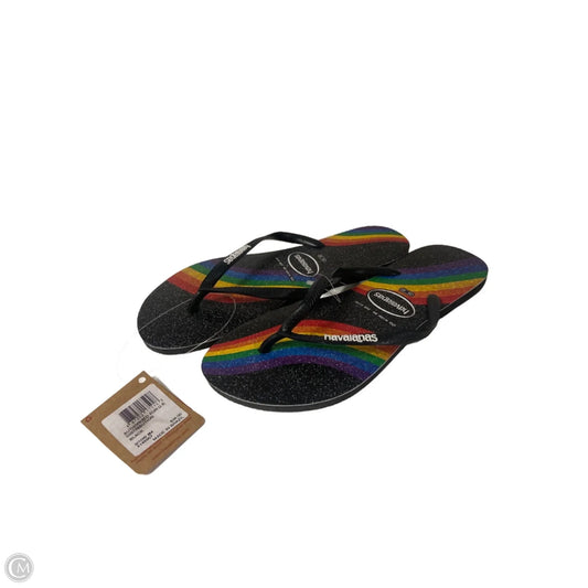Sandals Flip Flops By Havaianas In Rainbow Print, Size: 9.5