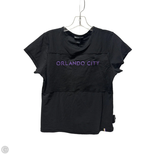 Athletic Top Short Sleeve By Clothes Mentor In Black, Size: L