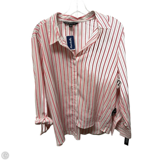 Top Long Sleeve By Zac And Rachel In Striped Pattern, Size: Xl