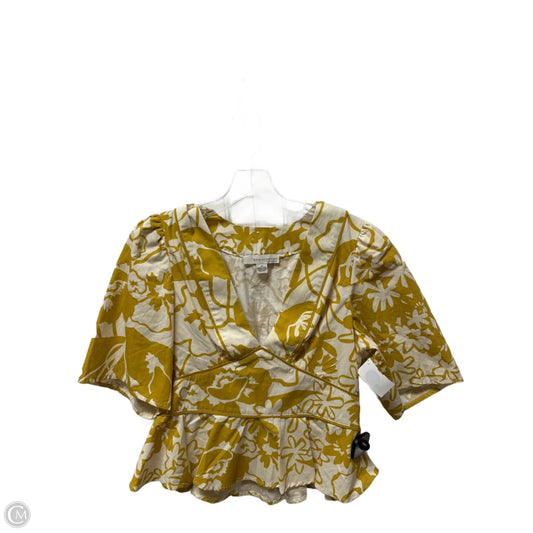 Top Short Sleeve By Cmc In Yellow, Size: M