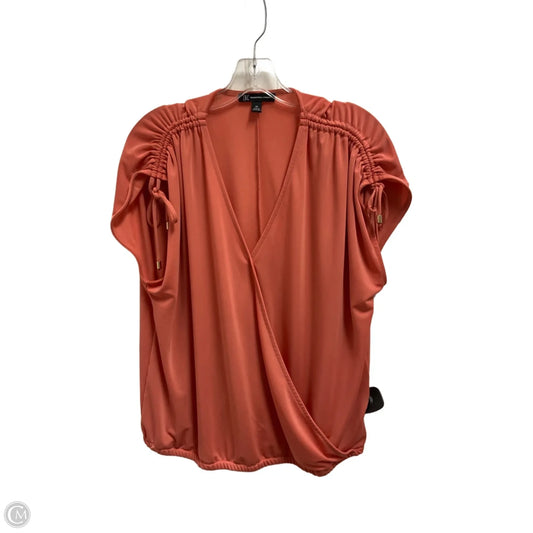 Top Short Sleeve By Inc In Coral, Size: Xl