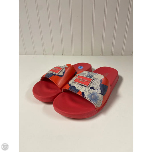 Sandals Flats By London Fog In Coral, Size: 6