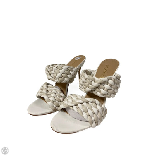 Sandals Heels Stiletto By Shoedazzle In White, Size: 7