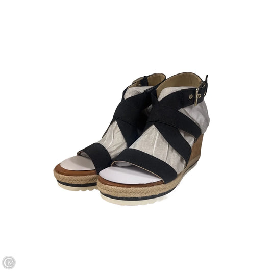Sandals Heels Wedge By Unisa In Black, Size: 10