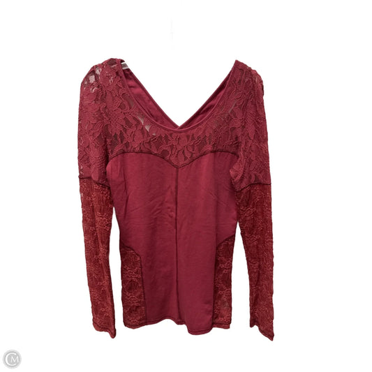 Top Long Sleeve By Free People In Red, Size: L
