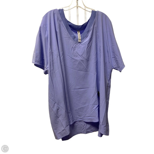 Athletic Top Short Sleeve By Athleta In Purple, Size: 3x