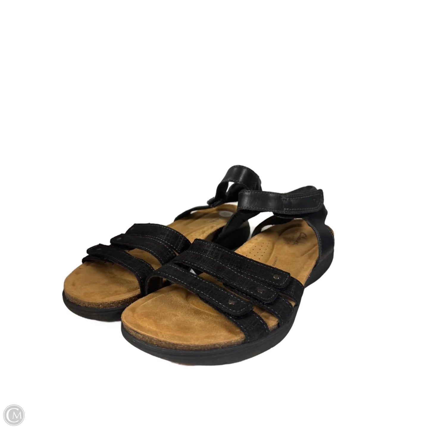 Sandals Flats By Clarks In Black, Size: 10