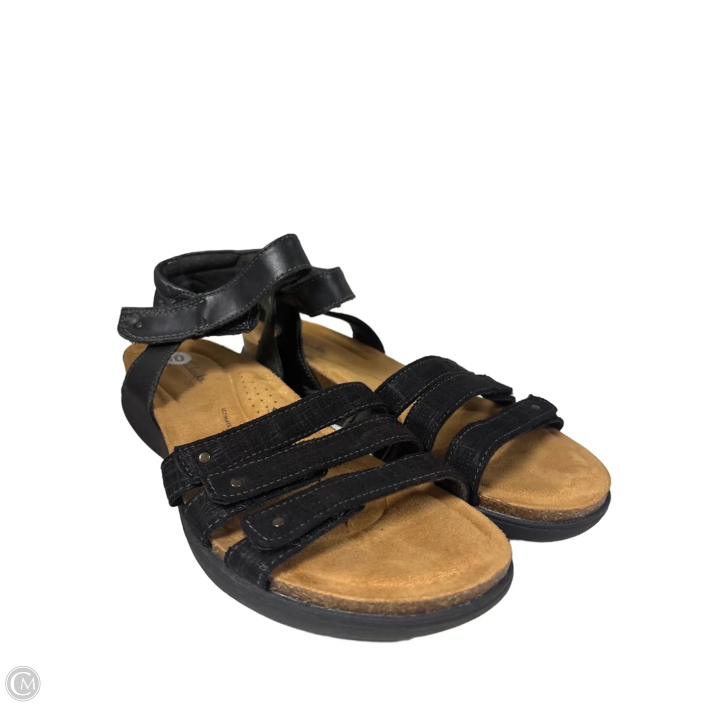 Sandals Flats By Clarks In Black, Size: 10