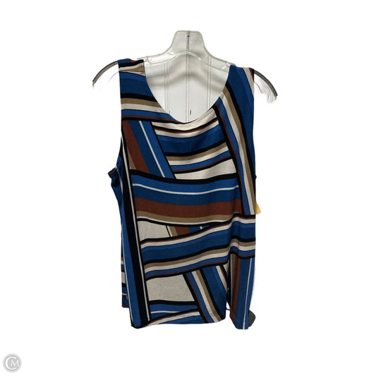 Top Sleeveless Basic By Chicos In Striped Pattern, Size: L