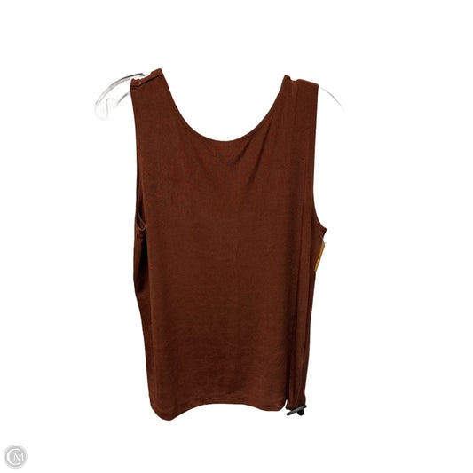 Top Sleeveless Basic By Chicos In Brown, Size: L