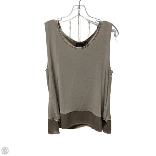 Top Sleeveless Basic By Chicos In Taupe, Size: Xl