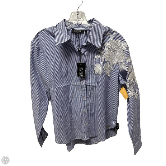 Top Long Sleeve By Badgley Mischka In Striped Pattern, Size: S