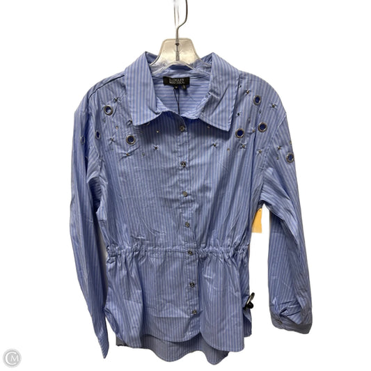 Top Long Sleeve By Badgley Mischka In Striped Pattern, Size: M