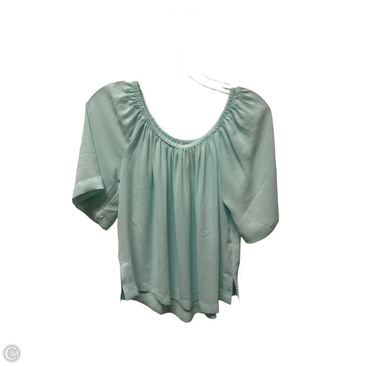 Top Short Sleeve By Loft In Aqua, Size: Xsp
