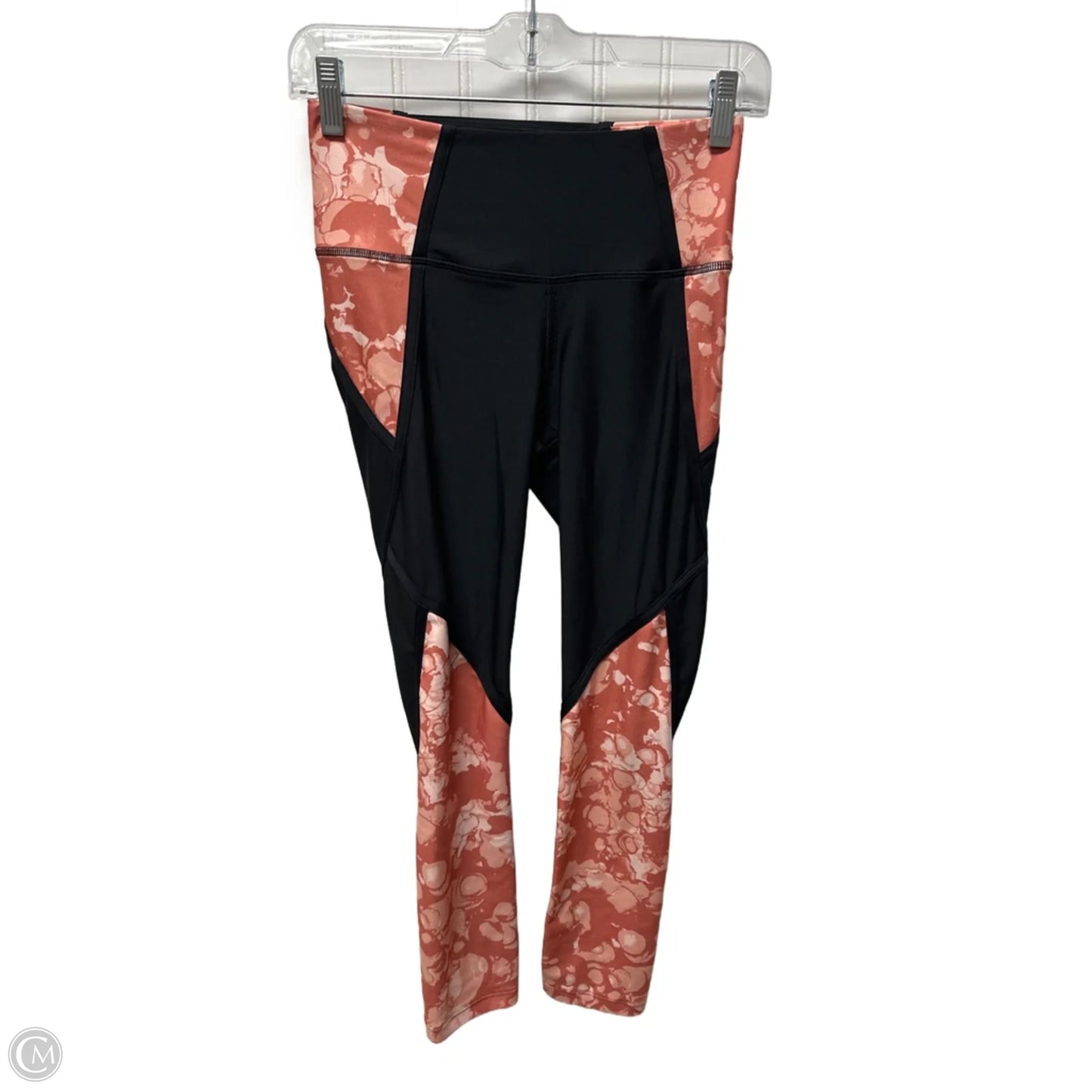 Athletic Leggings By Under Armour In Black & Pink, Size: M