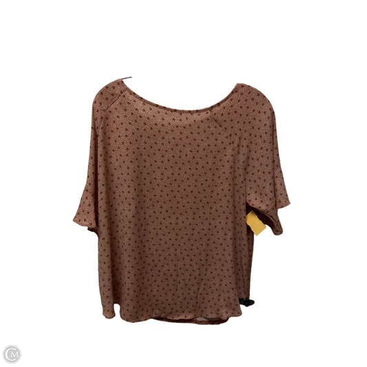 Top Short Sleeve By Loft In Pink, Size: Lp