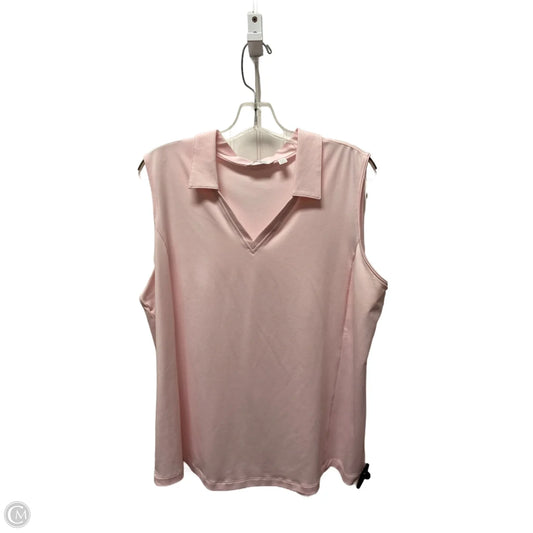 Athletic Tank Top By Lady Hagen In Pink, Size: 1x