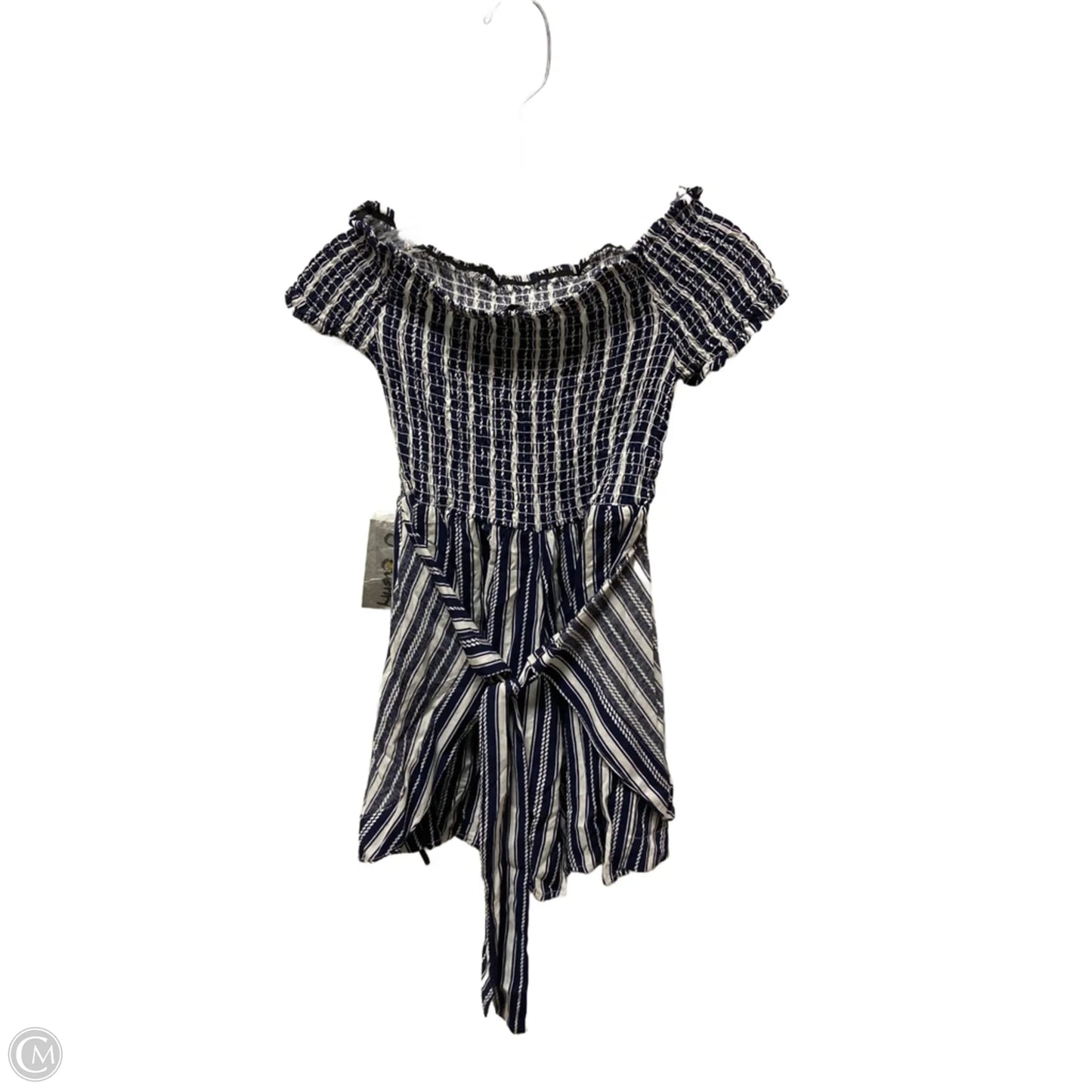 Romper By Clothes Mentor In Blue & White, Size: Lp