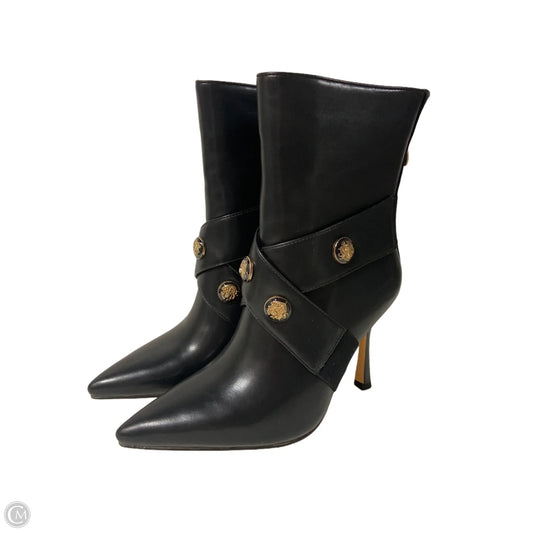 Boots Ankle Heels By Clothes Mentor In Black, Size: 6