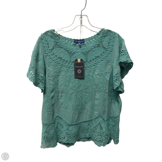 Top Short Sleeve By Democracy In Aqua, Size: M