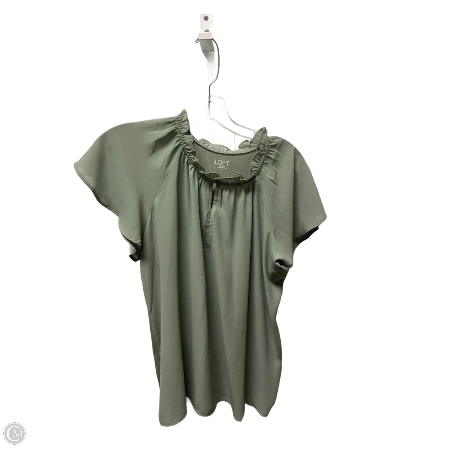 Top Short Sleeve By Loft In Green, Size: M