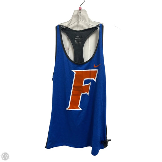 Athletic Tank Top By Nike In Blue & Orange, Size: Xs