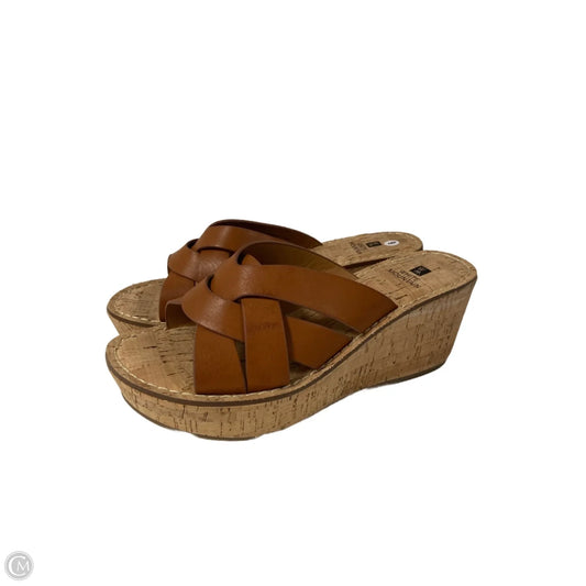 Sandals Heels Wedge By White Mountain In Brown, Size: 9